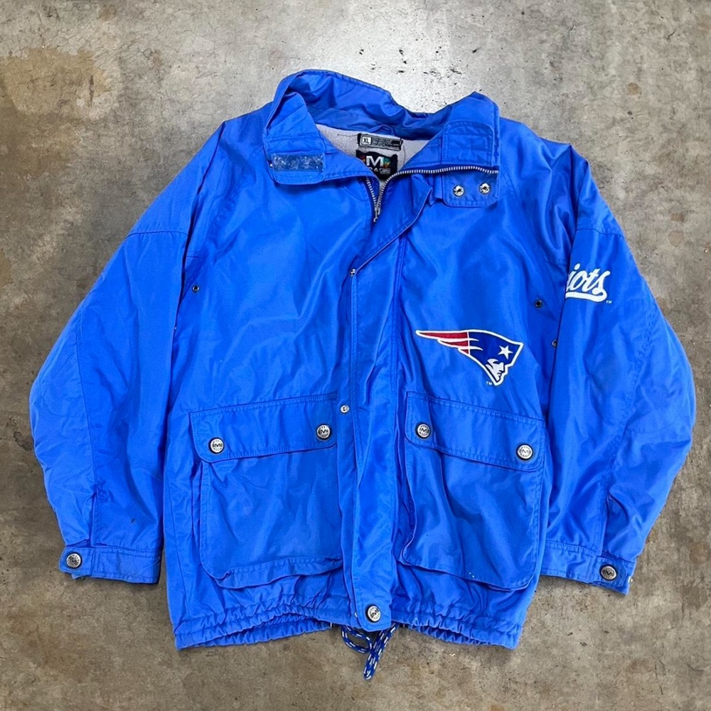 Vintage 90s Mirage New England Patriots Blue Coat